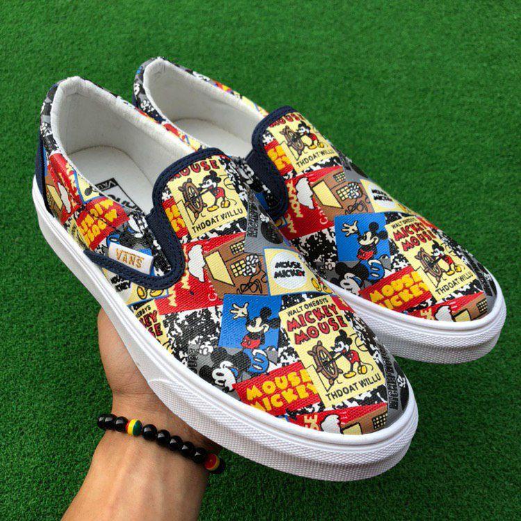 Blue mickey mouse vans on sale
