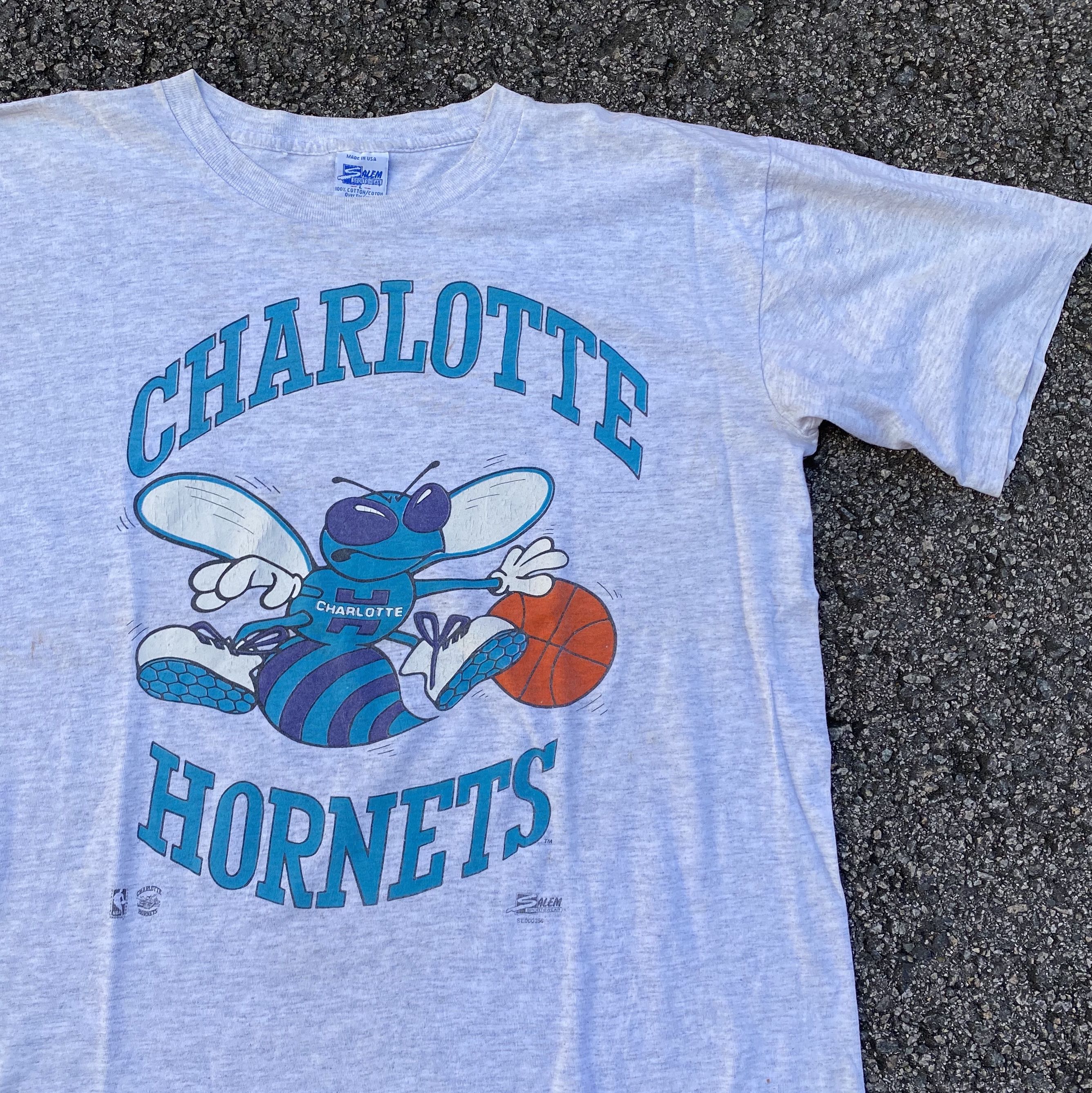 Charlotte Hornets Vintage Hoop NBA T-Shirt/Unisex Tee/3XL