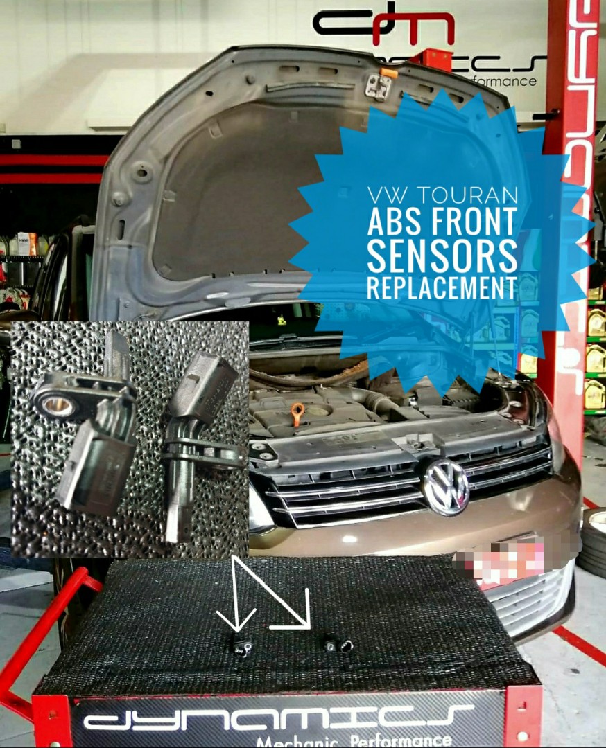 Volkswagen Touran/Jetta/Golf Front/Rear ABS sensors replacement, Car