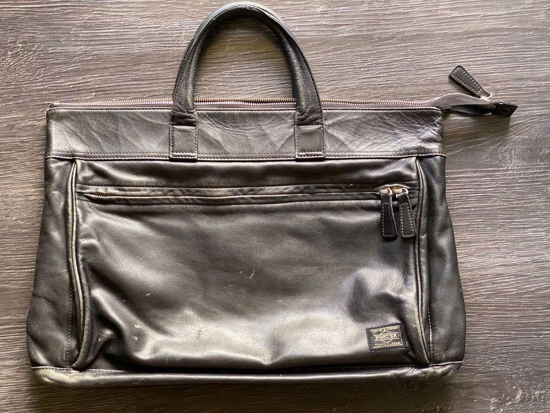 porter leather briefcase