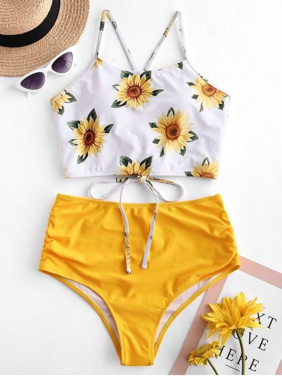 Yellow sunflower bikini clearance
