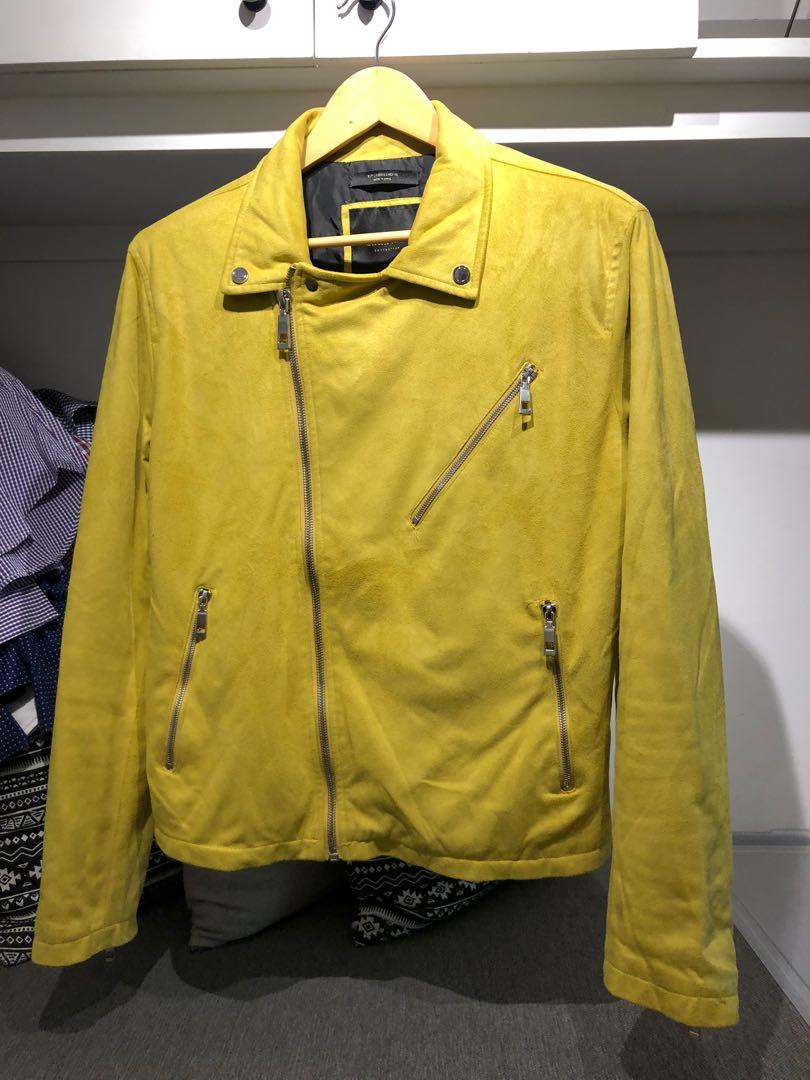 zara mens yellow jacket