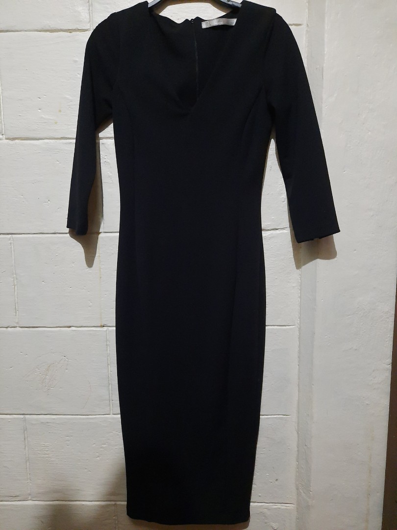 Zara trafaluc black dress sales