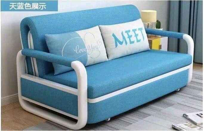 3in1 Sofa Bed (Category: Sofas) located in Manila. Submitted by annafinds (Listing ID 1012344572, Image 3). Description: 3in1 Sofa bed ( with Storage function) 500kilo kaya 2size Length and width: P12,999:Size 190cm x 120cm. ( 2 tao)kaya , 4color gray brown blue pink P13,999:Size 190cm x 150cm ( 2tao+1bata)kaya , 3color gray brown P15,999:Size 190cm x 180cm ( 3tao+1bata) kaya, 3color gray brown blue High quality foam :7Cm sponge High quality: sup