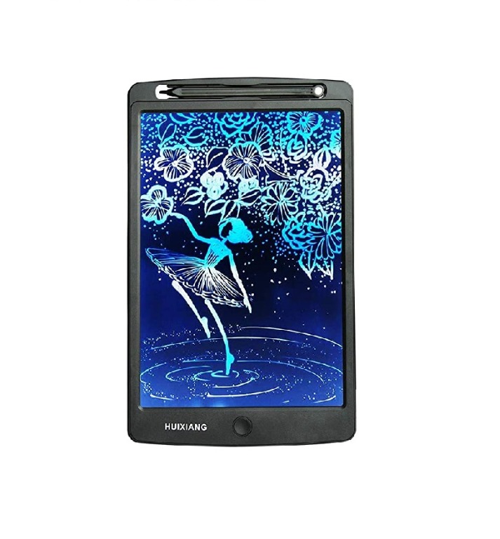 7528 Lcd Writing Tablet 10 Inch Color Huixiang Electronic Drawing Board Digital Rewritten Drawing Pad Multi Colour Durable Handwriting Toy Christmas Gift For Kids Boy Girl Presents For Students Black Electronics Others