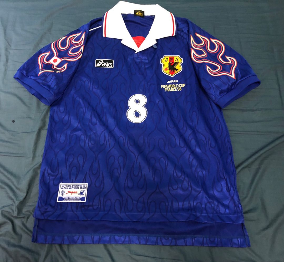 満点の ASICS 98世界盃日本國家隊-#8中田英壽, size L, 男裝, 運動服裝 トップス