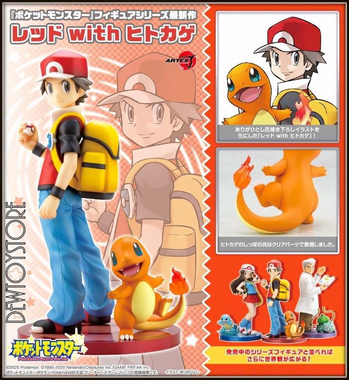 𝙐𝙍𝙂𝙀𝙉𝙏 𝗣𝗿𝗲 𝗼𝗿𝗱𝗲𝗿 Kotobukiya Artfx J 1 8 Scale Statue Pokemon Red With Charmander Hobbies Toys Toys Games On Carousell