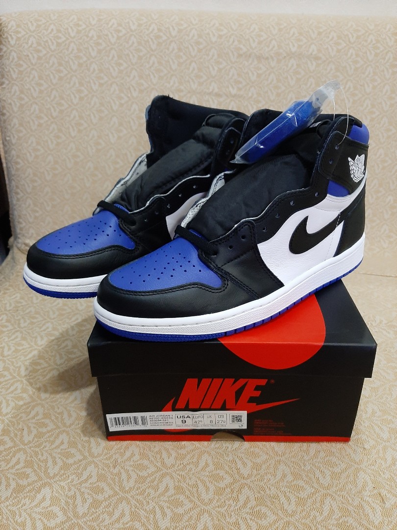 Air Jordan 1 Retro High OG Royal Toe Size 9, Men's Fashion ...