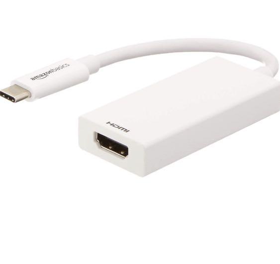 AmazonBasics USB 3.1 TypeC to HDMI Adapter White, Computers & Tech, Parts & Accessories
