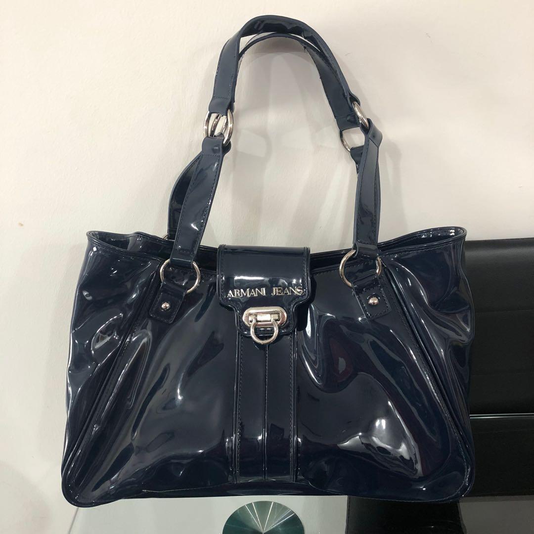 armani patent bag