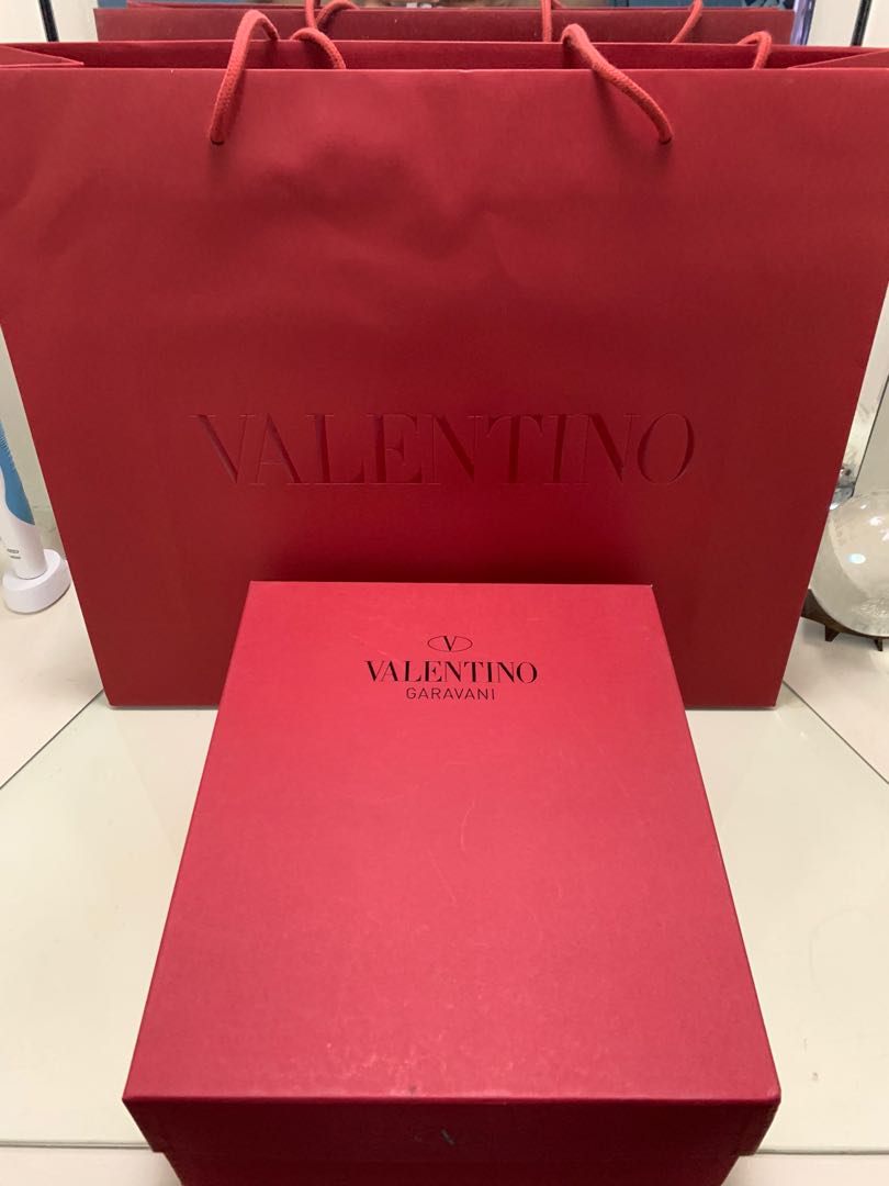 Authentic Valentino Shoe Box and Paper Bag, Luxury, Sneakers & Footwear on  Carousell