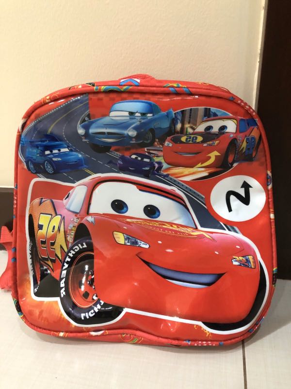 boys red backpack