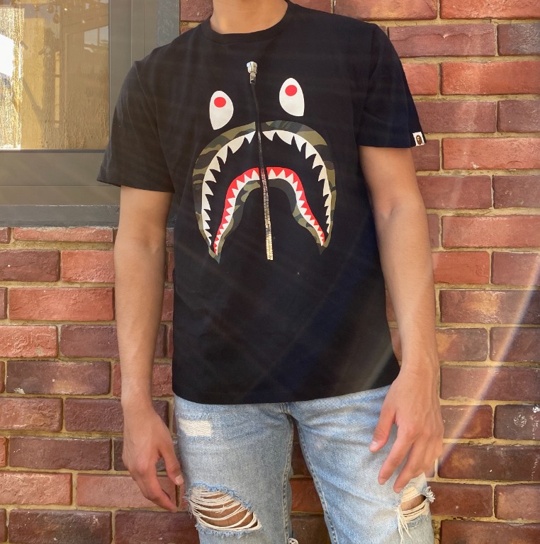 Bape shark camo tee shop