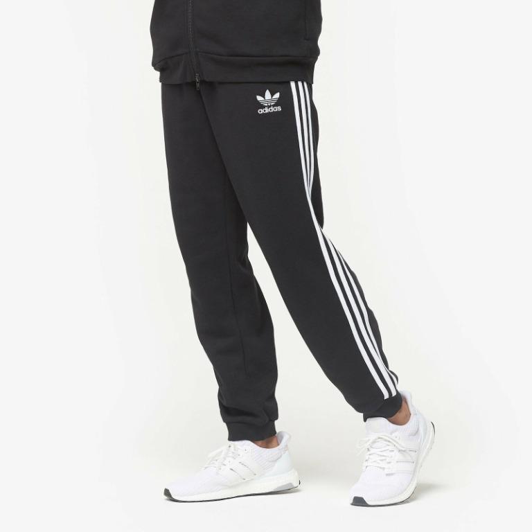 adidas originals three stripe track pant in black