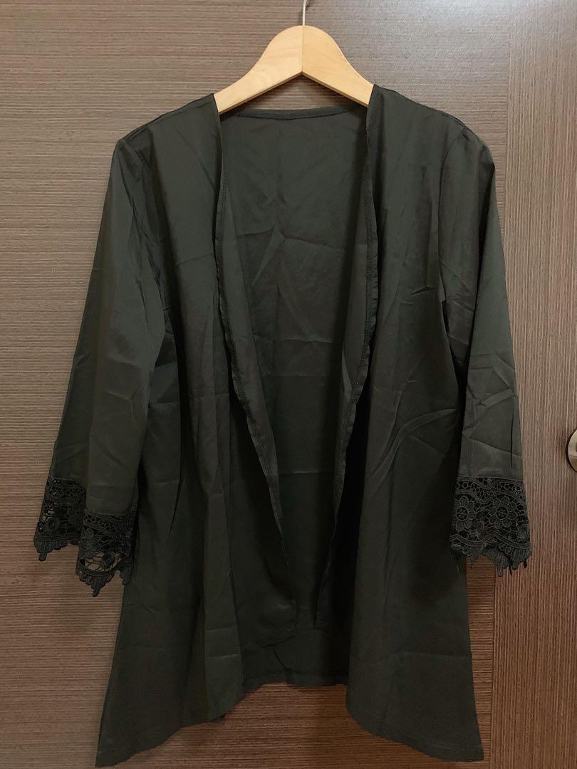lacy black cardigan