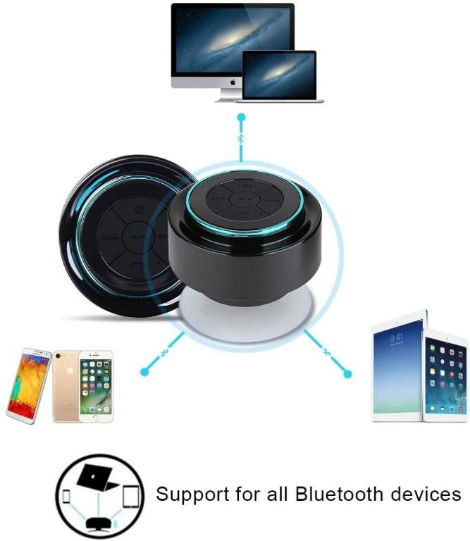 Bluetooth Shower Speakers, HAISSKY Portable Wireless Waterproof Speaker