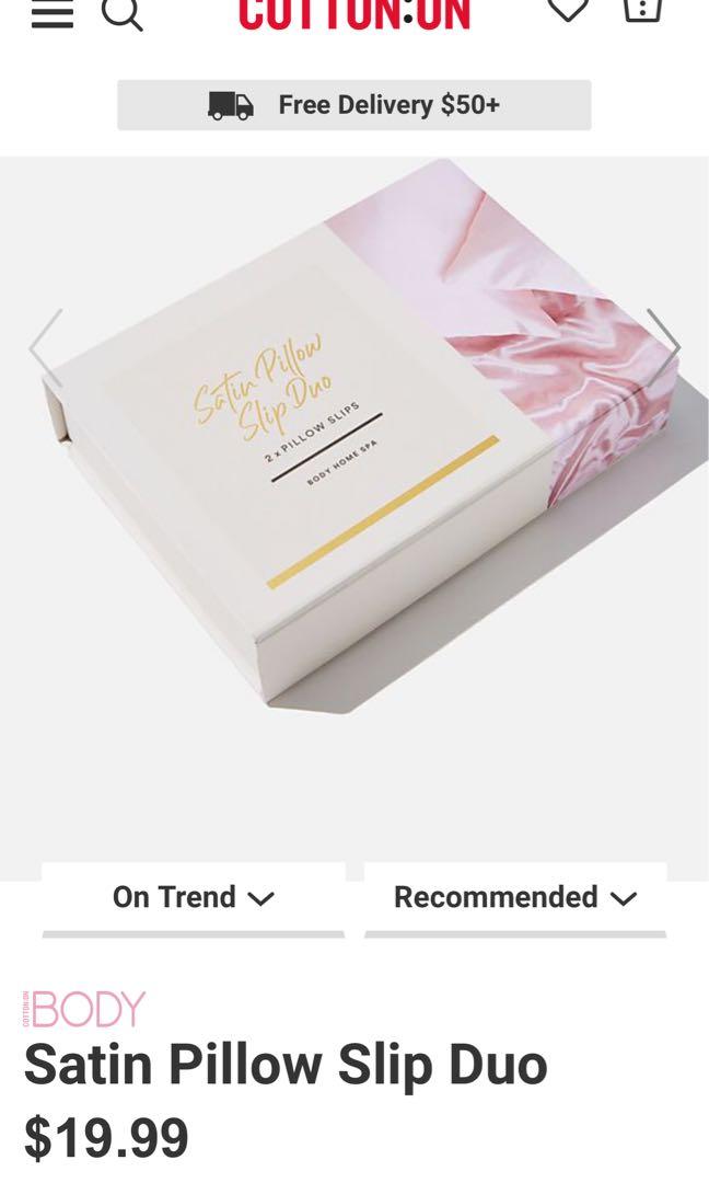 Cotton on satin pillowcase sales