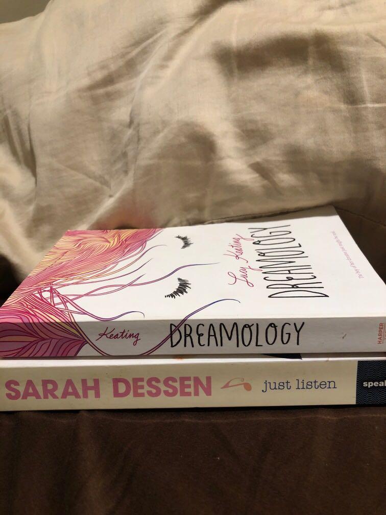 Book bundle (Category: Storybooks) located in Muntinlupa City. Submitted by pgba_ (Listing ID 1012410368, Image 1). Description: - Just Listen by Sarah Dessen - Dreamology by Lucy Keating - Both in good condition - Shipping every Thursday only - Payment through GCASH/PNB .