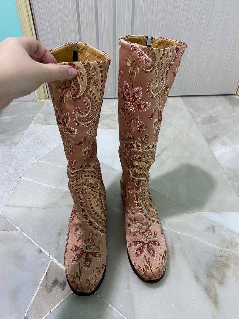 zara pink boots