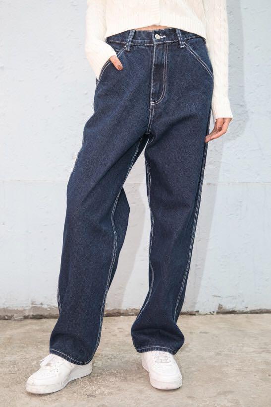 wts brandy melville talia dark wash carpenter jeans Women s