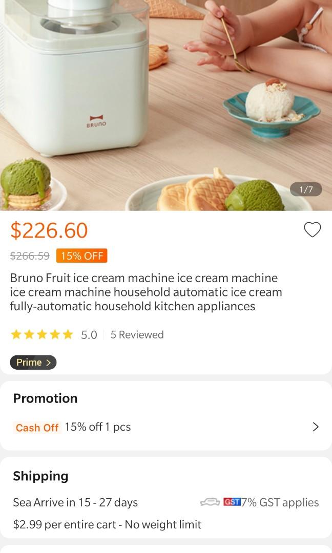 Bruno ice sale cream maker review