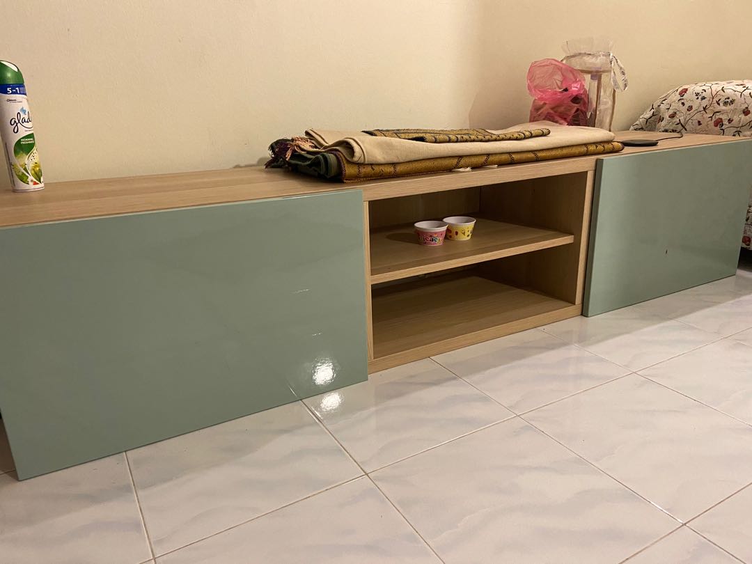 Cabinet Tv Ikea Besta Home Furniture Furniture On Carousell