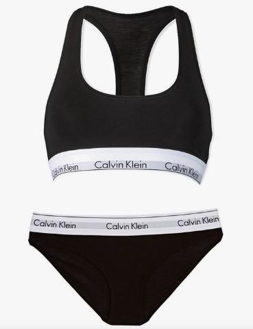 Calvin Klein Women's Cotton Bralette & Briefs Underwear Set in Black (In  Stock!), Women's Fashion, New Undergarments & Loungewear on Carousell