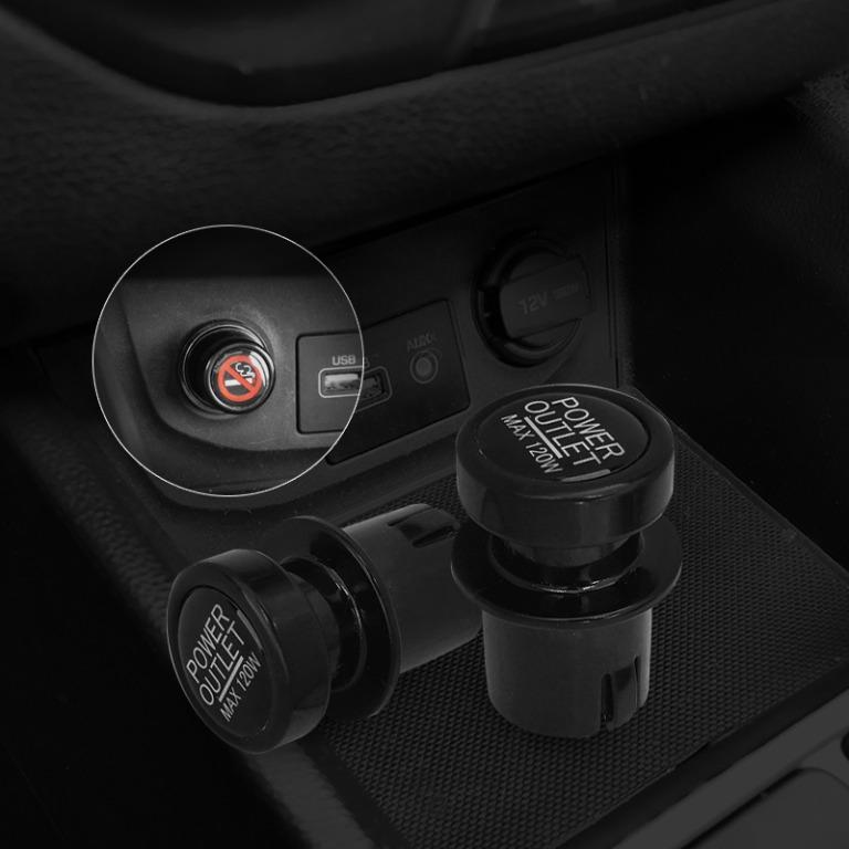 Cigarette Lighter Socket Cover Cap 2 Pack, Universal Waterproof