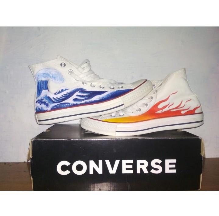 Custom Shoes) Converse CT High (White 