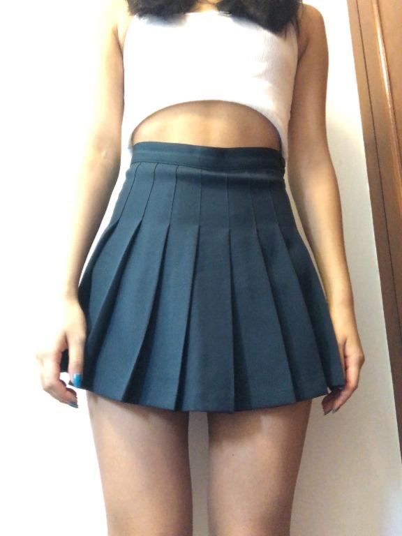 Dark green tennis skirt clearance
