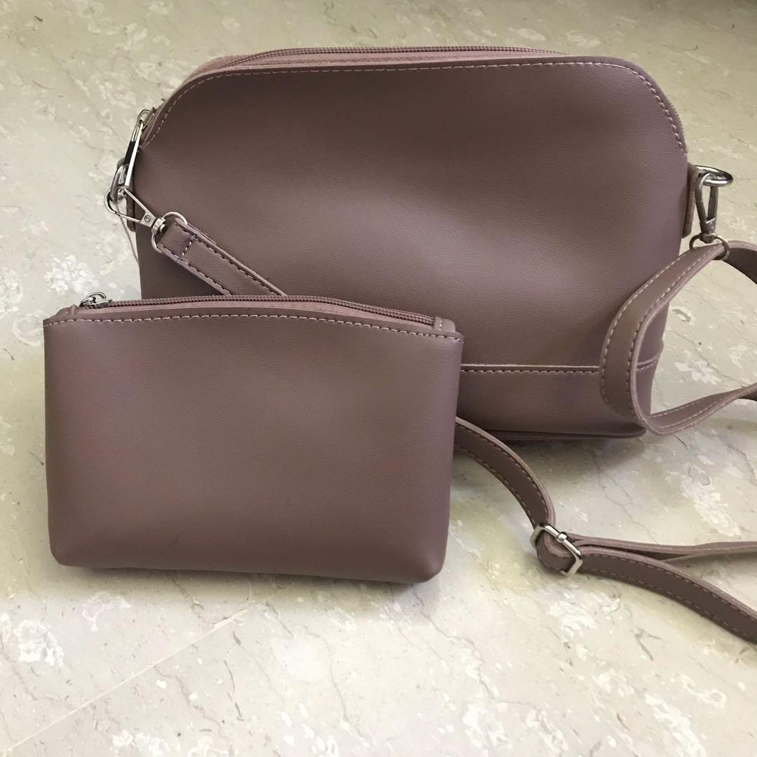 dark pink sling bag