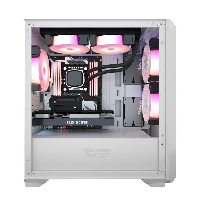darkFlash DLM23 mATX TG PC Case White/Black (NEW ARRIVAL!), Computers