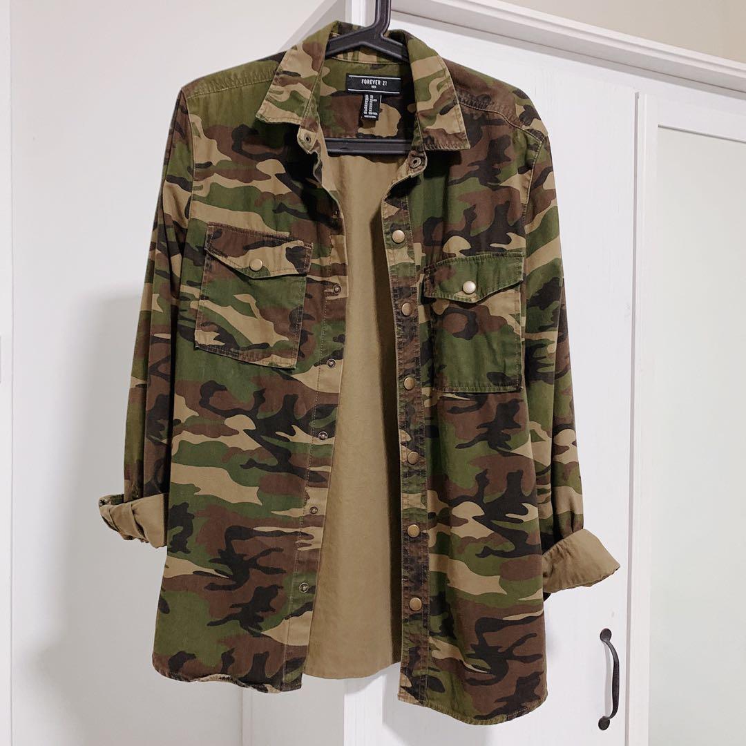 Camo jacket womens forever 21 store