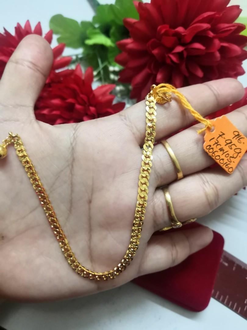 Gelang Emas 916 Padu 17cm Women S Fashion Jewellery On Carousell