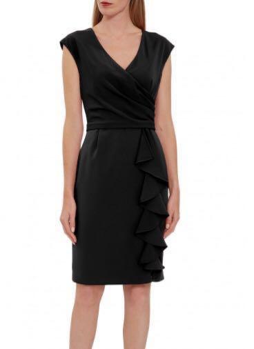 Gina Bacconi Black INONA MOSS CREPE Dress Women s Fashion Tops