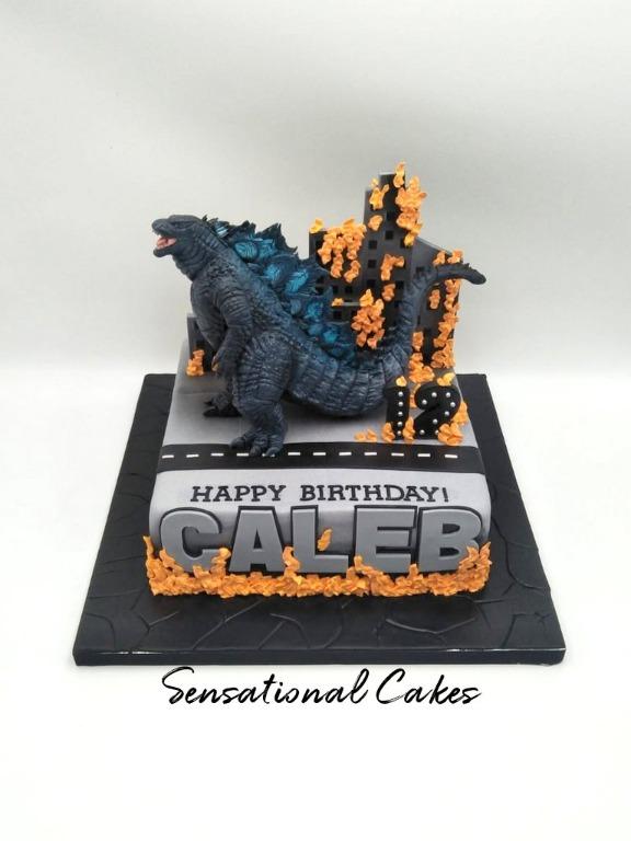 Godzilla Awesome 3d Sugar Crafted Town City Design Birthday Boy Theme Customized 3d Cake Singaporecake Godzillacake Boyscake Birthdaycake 3dcake Food Drinks Baked Goods On Carousell - the sensational cakes roblox characters lego inspired boys theme