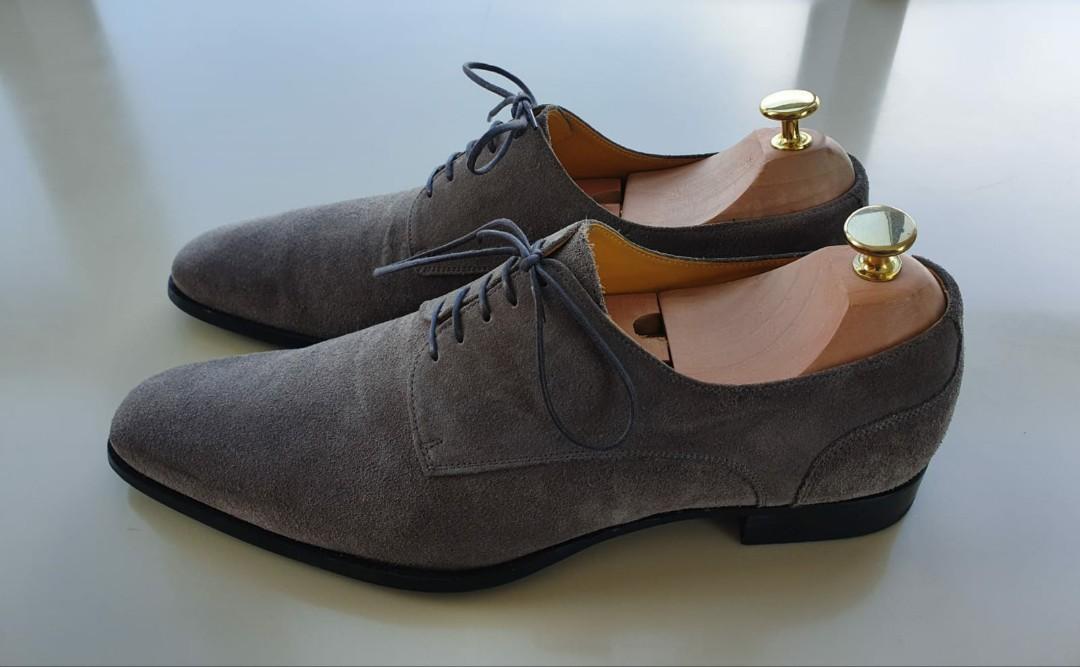 Grey Suede Oxford shoes