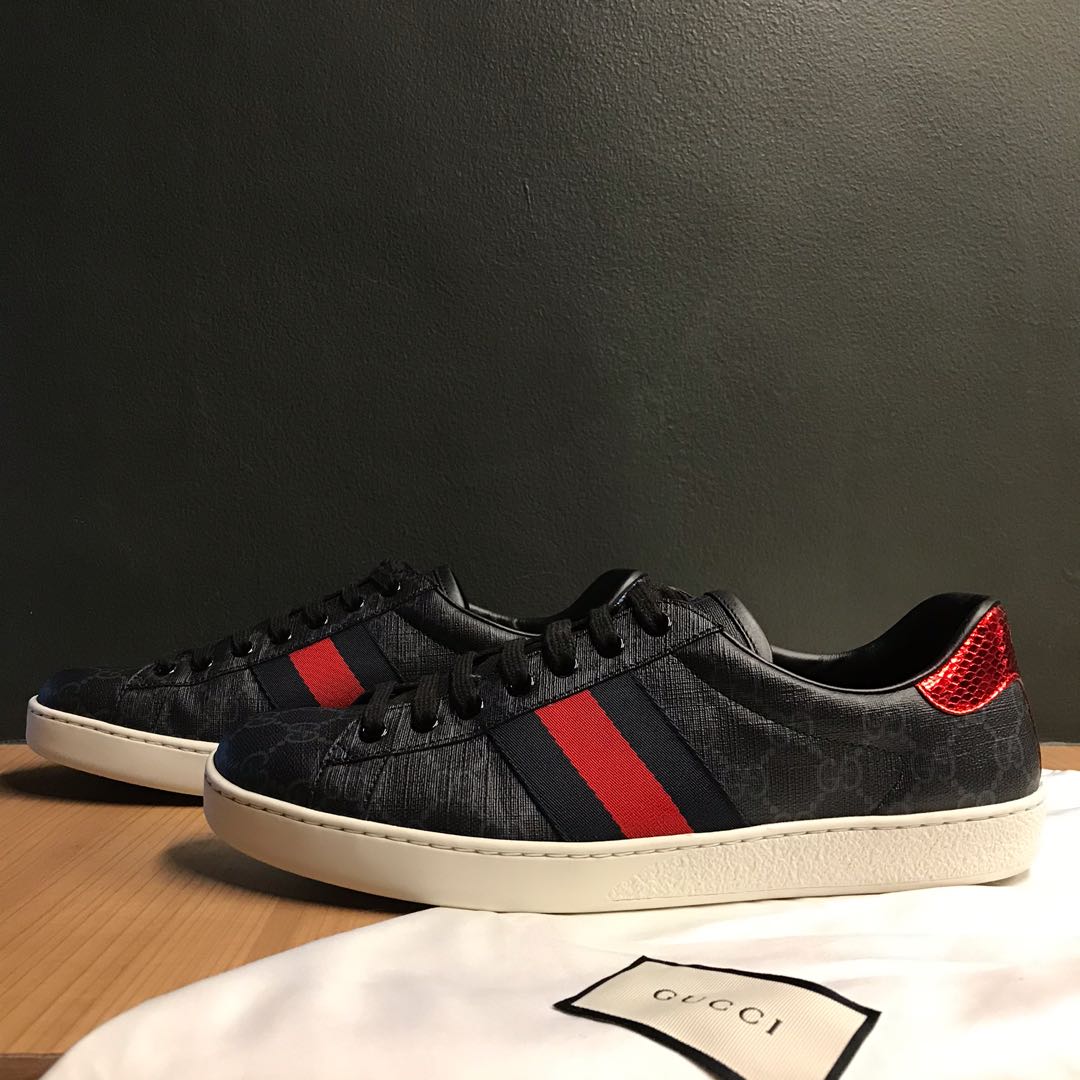 gucci ace gg supreme black