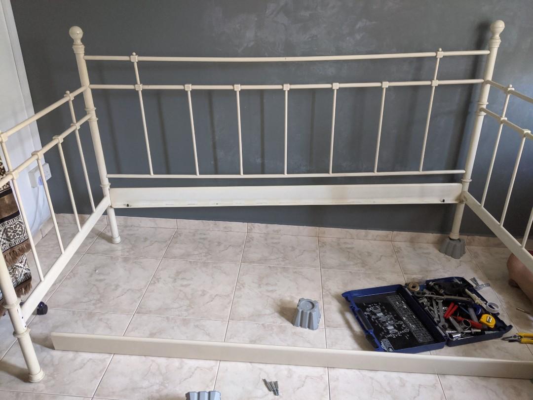 Ikea white frame, Furniture & Home Living, Furniture, Bed Frames