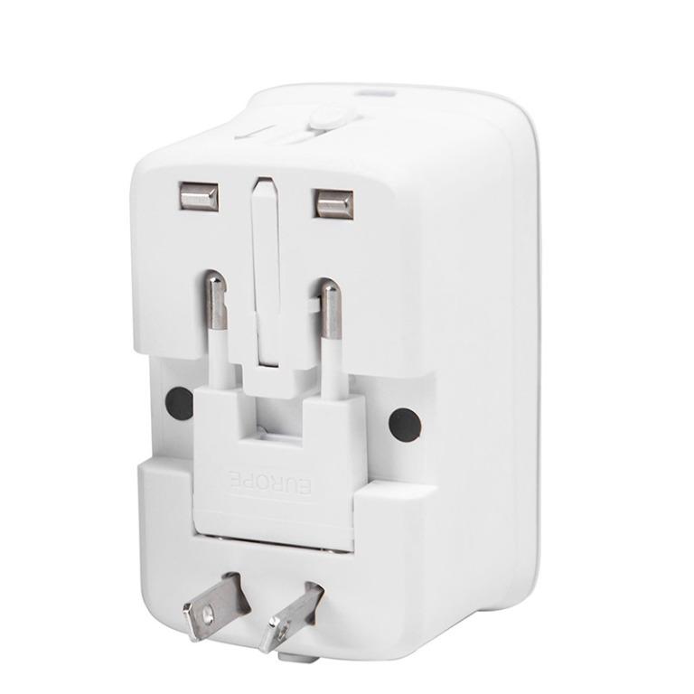International Travel Adapter with Wireless Charging Pad (White) (Category: Chargers & Cables) located in Quezon City. Submitted by acetechph (Listing ID 1012397740, Image 2). Description: Input 100V-250V Worldwide All in One Universal Travel Adapter 3-in-1 Portable Charger with Dual USB Charging Ports for USA EU UK AUS with Wireless Charging Pad.