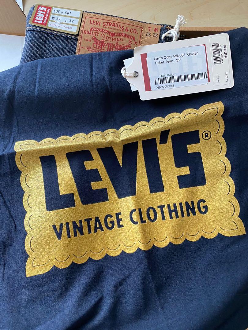 Levi's LVC 1971 Golden Ticket 501 32x32 jeans, Men's Fashion