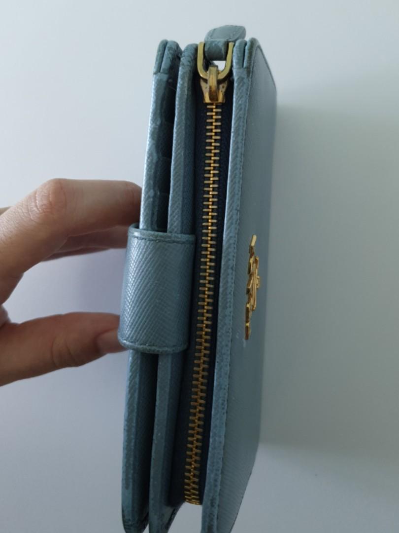 light blue prada purse