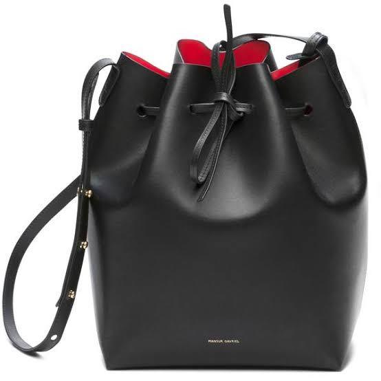 Mansur Gavriel Mini Bucket Bag (Category: Luxury Bags & Wallets) located in Muntinlupa City. Submitted by bduchess (Listing ID 1012356664, Image 1). Description: Disposal sale! 10k nalang po. Complete with dustbag and care cards. Authentic Mansur Gavriel. Yug scratches normal signs of usage kasi yung leather nya po. Nagpepeel yung red, I emailed MG regarding that they want me to send the bag sa US para ayusin pero since hassle hinayaan ko nalang.