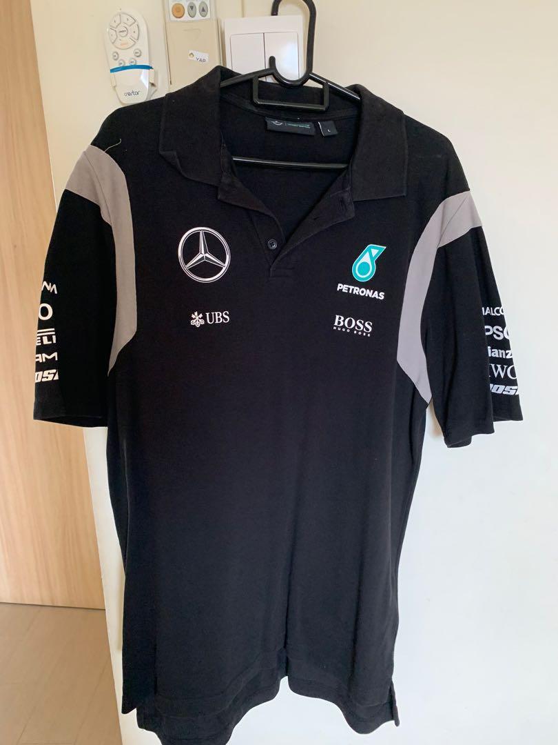 Mercedes F1 Polo Shirt Sports Sports Apparel On Carousell