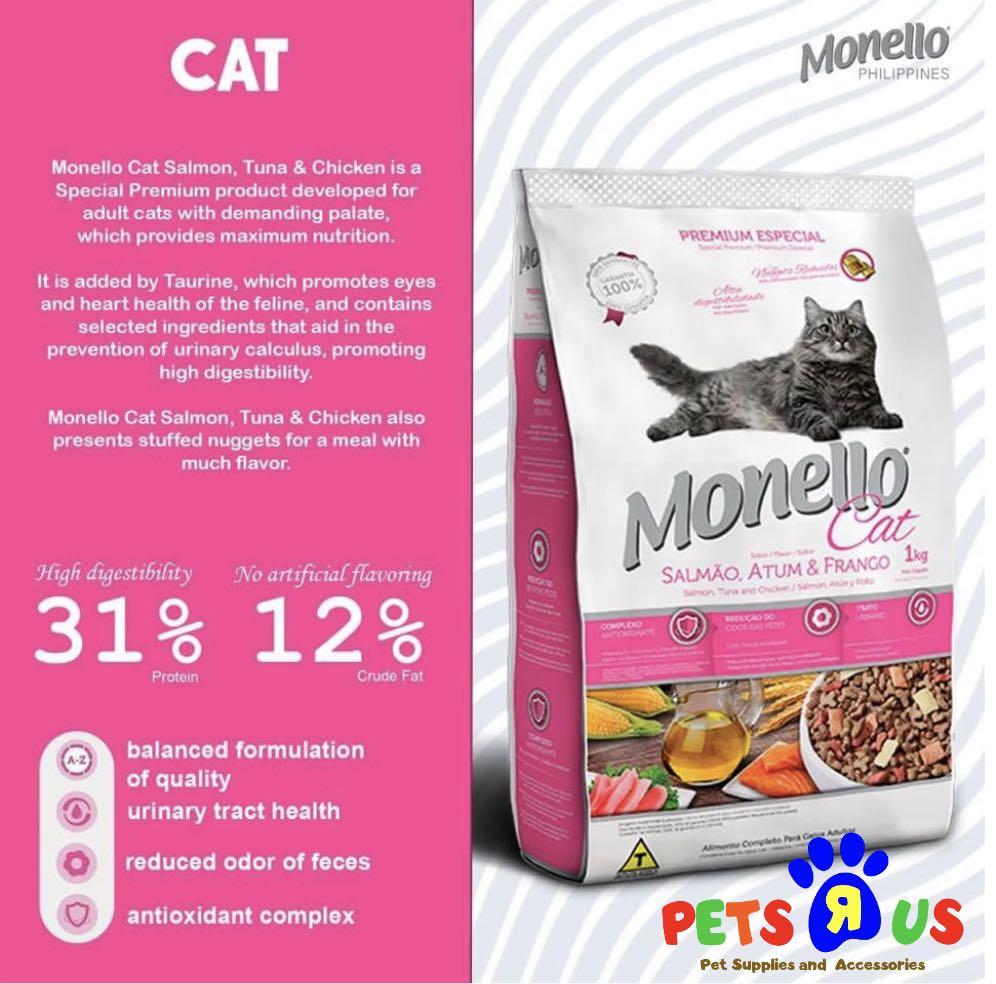 Orig.Packaging MONELLO Cat Food 1kg / 7kg, Pet Supplies, Pet Food on