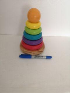 Montessori wooden stacker toy