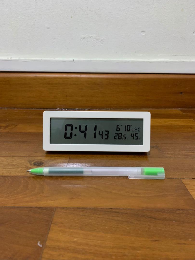 MUJI Digital Clock with Loud Alarm, Furniture & Home Living, Home Decor