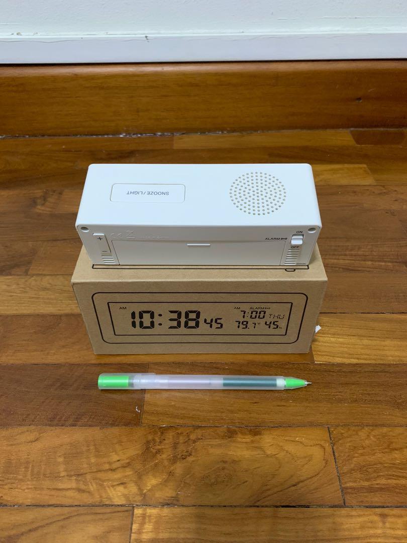 MUJI Digital Clock with Loud Alarm, Furniture & Home Living, Home Decor
