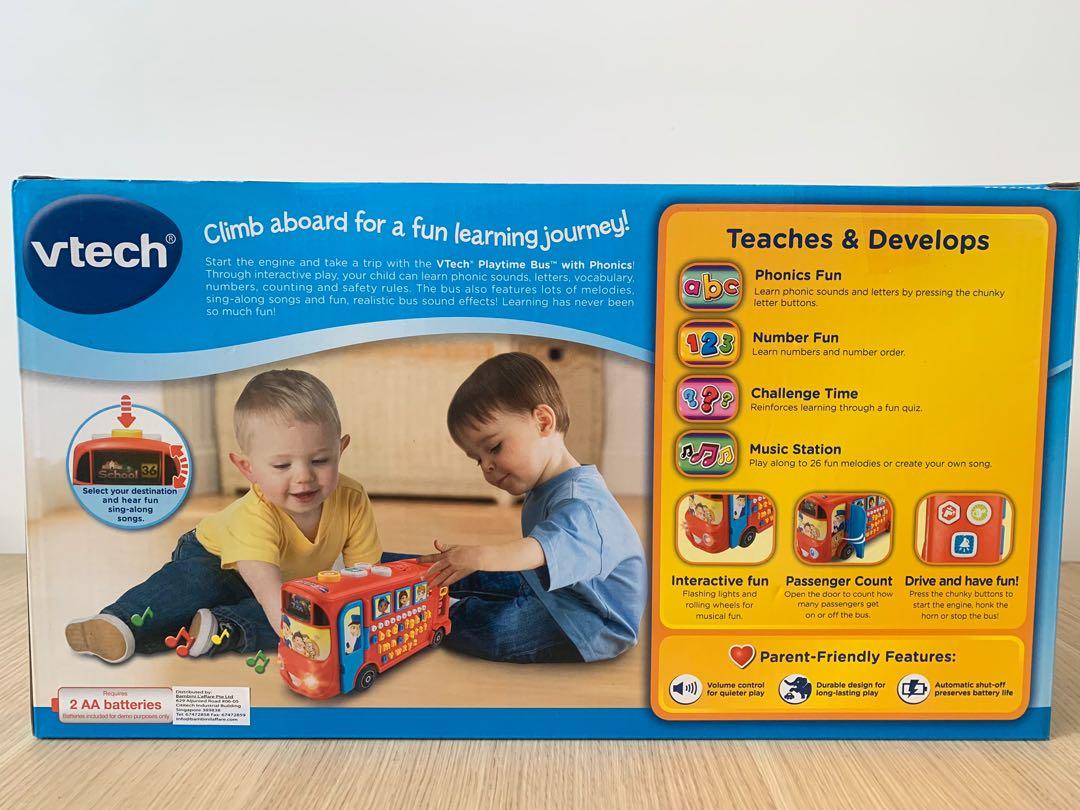 [NEW] Vtech Playtime Bus with Phonics, Babies & Kids, Infant Playtime ...