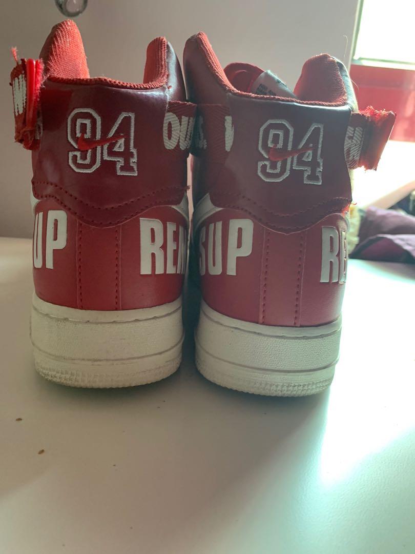 nike air force 1 high supreme world famous red